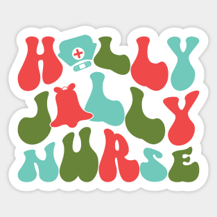 Holly Jolly Nurse Sticker